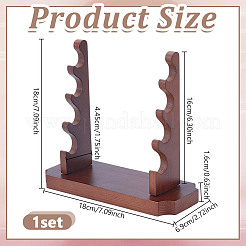 Cavalletti espositivi in legno a 4 piano per bacchette&nbsp;AJEW-WH0695-046