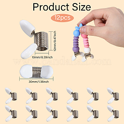 12 шт. мини-пружинные зажимы из нержавеющей стали для изготовления бисерных украшений&nbsp;TOOL-BC0002-50