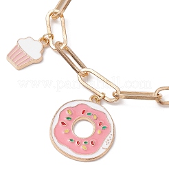 Браслеты-цепочки из нержавеющей стали 304 в виде скрепок BJEW-JB10407