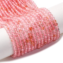 Природного кварца клубники нитей бисера G-C226-B04-3mm