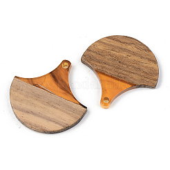 Pendentifs en bois de résine et de noyer&nbsp;RESI-S389-046B-A01