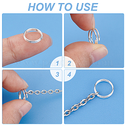 180 шт. 12 стиля латунных разъемных колец FIND-PH0020-26