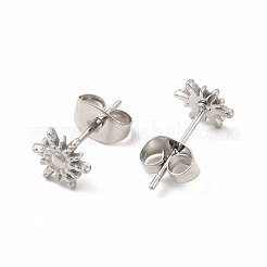Серьги-гвоздики в форме солнца из нержавеющей стали 304&nbsp;EJEW-C004-09P