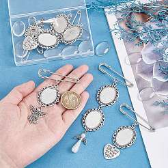 Набор для изготовления пустых овальных тибетских подвесок своими руками&nbsp;JEWB-AR00001