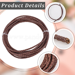 5 ярд плетеного кожаного шнура&nbsp;WL-CL0001-02B