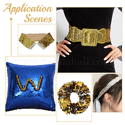 Блестящая кружевная лента с пайетками из ПВХ OCOR-WH0078-388A