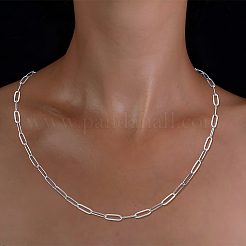 Collier chaîne trombone en acier inoxydable 304&nbsp;NJEW-DR0001-06