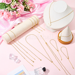 20-teiliges Set aus Armbändern und Halsketten aus Messingkabelkette für Damen&nbsp;SJEW-BM0001-03
