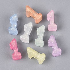 Светящиеся матовые прозрачные акриловые бусины&nbsp;TACR-T029-21B