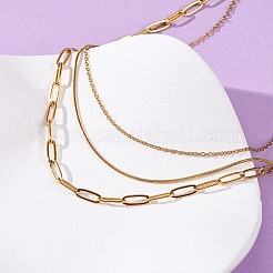 Цепочка-скрепка из нержавеющей стали 304 NJEW-T016-18G