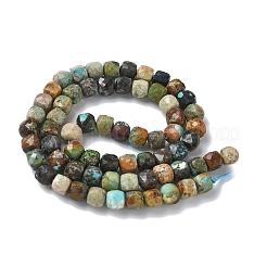 Бусы натуральная африканская бирюза (яшма)&nbsp;G-L651-D02-6x6mm