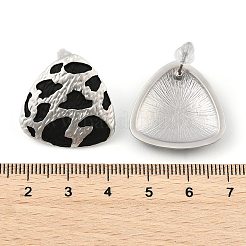 Леопардовый принт латунные эмалевые серьги-гвоздики для женщин&nbsp;EJEW-U055-15D-S