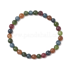 Натуральные зеленые нефритовые браслеты из бусин&nbsp;BJEW-JB13467