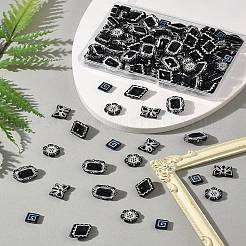 100шт 5 стиля непрозрачные акриловые бусины&nbsp;OACR-FS0002-06