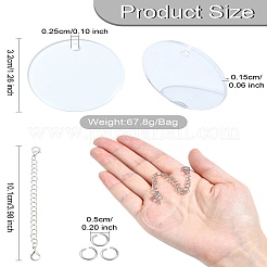 Наборы для самостоятельного изготовления плоских круглых акриловых чашек-подвесок&nbsp;DIY-CJ0002-60