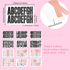 6 Satz selbstklebende Papieraufkleber in 2 Farben&nbsp;DIY-GA0009-63