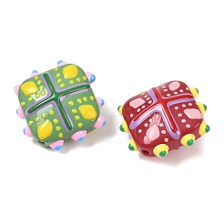 Стеклянные бусины из искусственного нефрита GLAA-L051-03