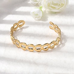 Браслеты-манжеты из нержавеющей стали 304 для женщин&nbsp;BJEW-C136-01G