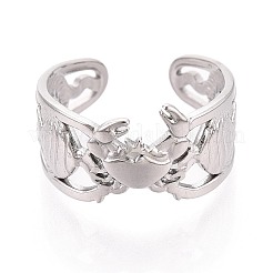 Кольца-манжеты из нержавеющей стали 304 для женщин&nbsp;RJEW-N052-17P