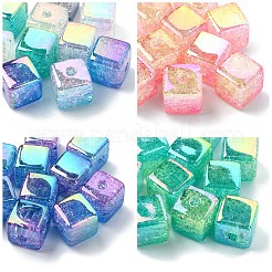 10 шт. прозрачные акриловые бусины с градиентным цветом и УФ-покрытием&nbsp;OACR-YW0002-25B