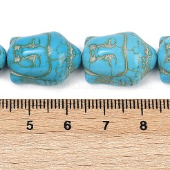 Нити из синтетического говлитового бисера G-P228-14A-15x20mm-01