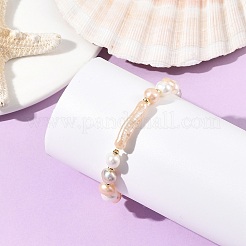 Stretch-Armbänder aus natürlichen Zuchtperlen aus Süßwasserperlen für Frauen&nbsp;BJEW-JB14192