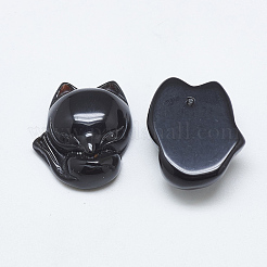 Natürlich gefärbte und erhitzte schwarze Achatanhänger&nbsp;G-T122-16D