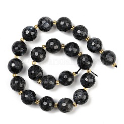 Натуральные нити бус из ларвикита G-C249-A07-16mm