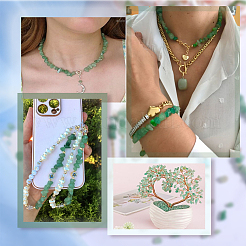 4 нити бусин из натурального авантюрина G-SC0002-69