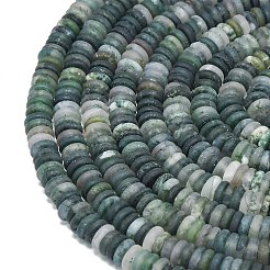 Нити бусин из натурального матового мохового агата G-K389-C37-01