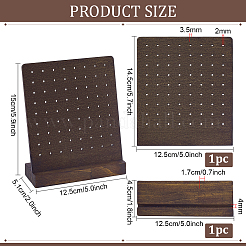 Exhibidores de pendientes de madera desmontables&nbsp;EDIS-WH0011-07