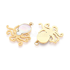 304 Edelstahl Pavé-Anhänger aus natürlichen Muscheln&nbsp;STAS-N115-23A-G