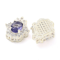 Покрытие стойки латунь паве лиловый цирконий хамса ручные многожильные звенья KK-F089-18S