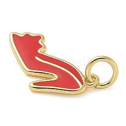 Dijes de latón esmaltado con baño de rejilla&nbsp;KK-K392-16A-03