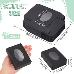 Прямоугольные складные коробки для хранения бумаги CON-WH0106-01A-01