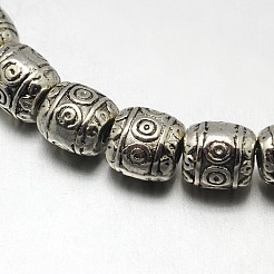 Stile tibetano fili di perline lega barile&nbsp;TIBEB-O007-15-RS