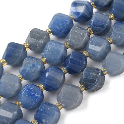 Природные голубые авантюрин бисером пряди G-U023-A04-01