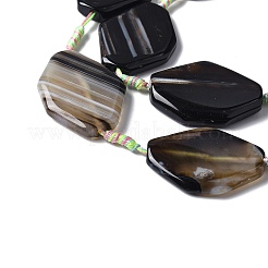 Натуральный полосатый агат / полосатые агатовые бусы G-G196-A02-02