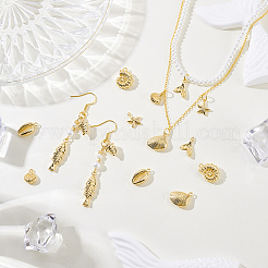 16 шт. 8 стиля латунных подвесок на тему океана&nbsp;KK-GA0002-34