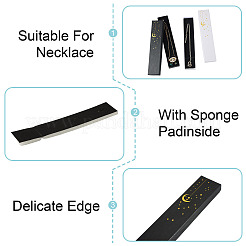 6 boîte d'emballage pour bijoux et colliers en carton imprimé lune dorée bicolore ([1] pièce)&nbsp;CON-TA0001-46