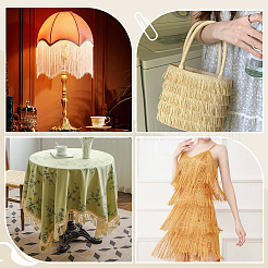 10 ярд полиэстеровой ленты с бахромой OCOR-WH0046-97