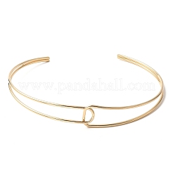 Железные открытые манжеты колье-чокер для женщин NJEW-M085-02G