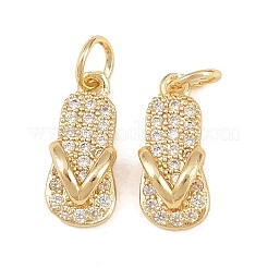 Латунные микропаве прозрачные кубические циркониевые подвески&nbsp;ZIRC-G153-28G