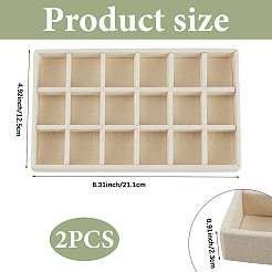 18 прямоугольная деревянная сетка AJEW-WH20054-062H-01