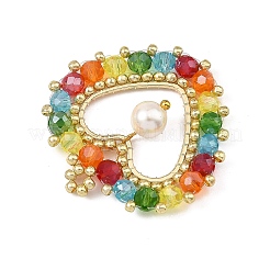 Pendentifs en nacre et perles de verre&nbsp;PALLOY-MZ01410