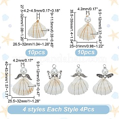 6 стиль подвески-ракушки из медной проволоки&nbsp;FIND-AR0005-14