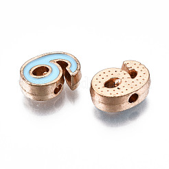 Perline smaltato in lega&nbsp;ENAM-TD001-06-RS
