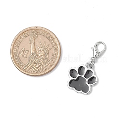 Подвесные украшения из сплава с эмалью в виде отпечатка лапы&nbsp;HJEW-JM03534