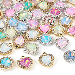 40 шт. 2-цветный сплав с УФ-покрытием и разноцветными стеклянными стразами&nbsp;FIND-PJ0001-39