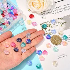 120шт 15 цвета гальванические прозрачные стеклянные бусины&nbsp;GLAA-CJ0001-77